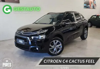 Citroën c4 cactus feel 1.6 16v flex aut.  - preta - 2020/2021