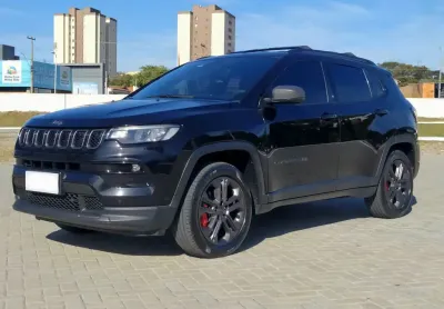 Jeep compass longitude 1.3 tb flex automática 2022 preta - única dona e revisões na jeep - facilita 