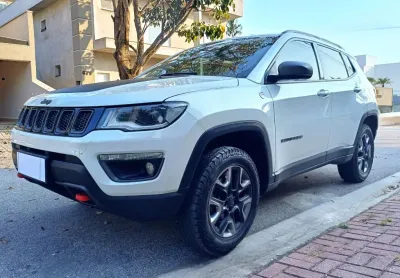 Jeep compass trailhawk 2.0 diesel 4x4 2018 branco - revisado na jeep c/ nf, pneus excelentes e períc