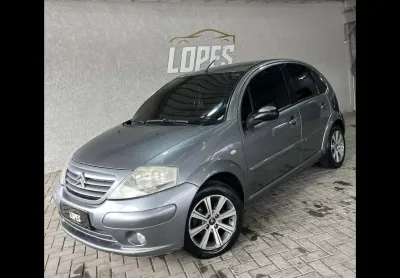 Citroën c3 glx 1.6/ 1.6 flex 16v 5p  - cinza - 2007/2008