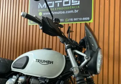 Triumph scrambler 900 street branca 2020