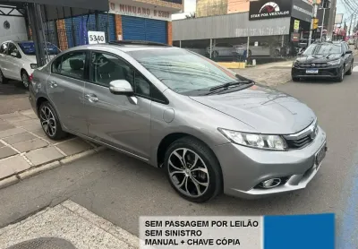 Honda civic exs 1.8 aut 2013 - banco de couro e teto solar -abaixo da fipe-