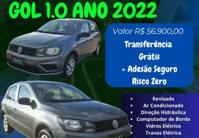 Gol 1.0  12v ano 2022 cinza escuro completo, carro muito conservado