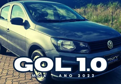 Gol 1.0  12v ano 2022 cinza escuro completo, carro muito conservado