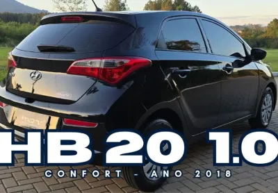 Hyundai hb20 1.0 confort ano 2018 cor preta, carro impecável