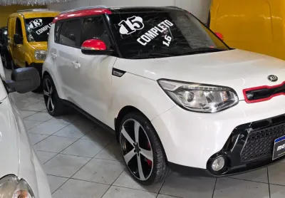 Kia soul ex 1.6 flex completo + teto, rodas, couro super nova  2015