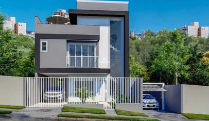 Sobrado Triplex com 03 Quartos, Sendo 01 Suíte no Bairro Portão