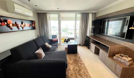 Apartamento mobiliado à venda com 1 dormitório e 1 vaga de garagem no Brooklin Paulista, São Paulo-SP: 1 suíte, 2 banheiros, 67m².