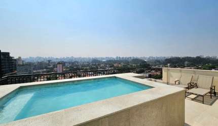Cobertura de luxo na Vila Nova Conceição: 4 quartos, 4 suítes, 6 banheiros, 5 vagas, 420m² - São Paulo-SP.