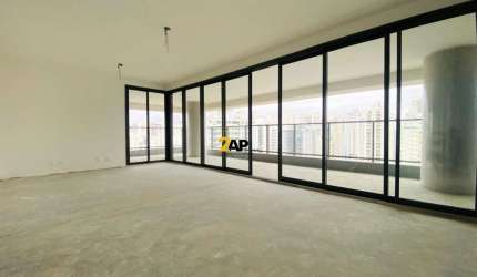 Apartamento no contra piso a venda no Campo Belo, 4 suítes, 3 vagas com 206,50 m²