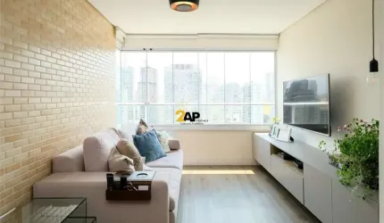 Apartamento à venda na Vila Mariana, São Paulo-SP: 2 quartos, 1 suíte, 2 banheiros, 68 m² e 2 vagas de garagem.