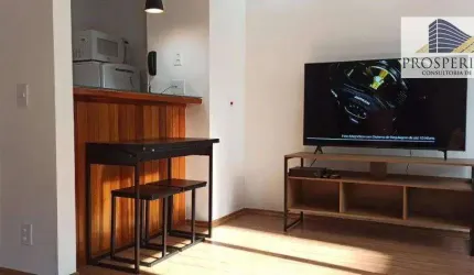 Flat com 1 dormitório para alugar, 45 m² por R$ 4.500,00/mês - Indianópolis - São Paulo/SP