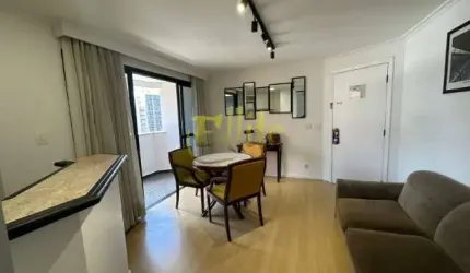 Flat para locação em Higienópolis, totalmente mobiliado com serviços, 50 mts da faculdade FAAP!