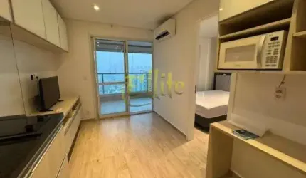 Apartamento mobiliado com 01 dormitório para locação na região do Brooklin em São Paulo, próximo à Estação Campo Belo!