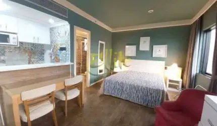 Flat para locação no Tatuapé, São Paulo-SP: 1 quarto, 1 banheiro, 1 vaga de garagem - 28m² de área.