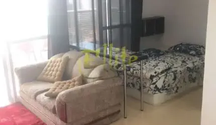 Apartamento mobiliado com 1 dormitório para locação e venda na região do Brooklin em São Paulo, próximo à Estação Campo Belo!