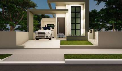 Casa em condomínio fechado com 3 quartos à venda na Rua David Alves de Goes, 955, Boqueirão, Guarapuava, 84 m2 por R$ 485.000