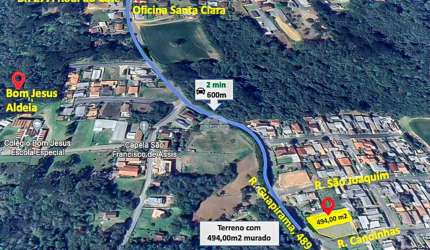 Terreno à venda na Rua Guapirama, 489, Rondinha, Campo Largo, 494 m2 por R$ 195.000