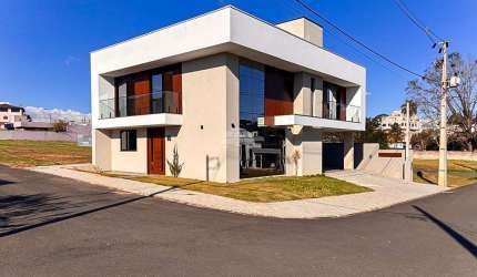 Casa em condomínio fechado com 4 quartos à venda na Rua Frederico D'Agostin, 75, Jardim São Marcos, Colombo, 228 m2 por R$ 1.290.000
