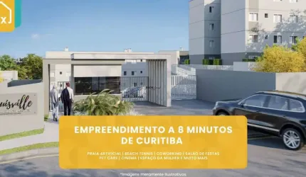 Residencial LouisVille - Lançamento Minha Casa Minha Vida - Apartamento com 2 dormitórios, opções garden e sacada com churrasqueira a 8 minutos de Curitiba