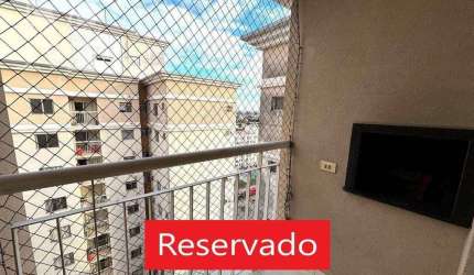 CONDOMÍNIO CLUBE COM PISCINA, FIT PALLADIUM, APARTAMENTO ANDAR ALTO, SEMI MOBILIADO, SACADA COM CHURRASQUEIRA.