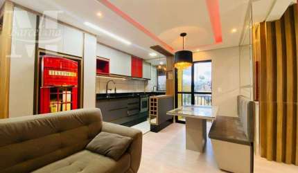 APARTAMENTO NO FEEL FIT HABITAT COM CHURRASQUEIRA NA SACADA, 2 QUARTOS, CLOSET, SEMI-MOBILIADO