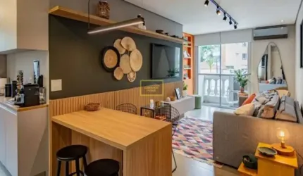 Apartamento com um dormitório e vaga de garagem para venda em Indianópolis