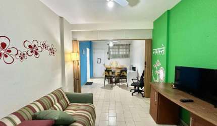 PERTO DO MAR - Apartamento na Praia das Pitangueiras de 1 dormitório - Guarujá-SP.