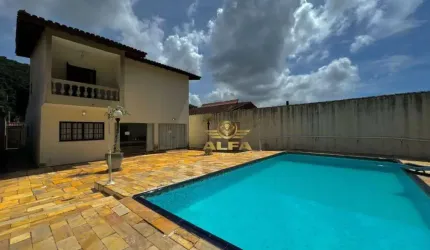 Casa com 3 dormitórios e churrasqueira piscina - Jardim Guaiuba, Guarujá.