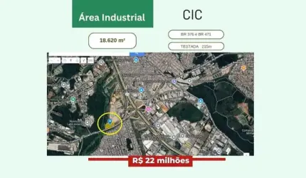 Área industrial 18.620 - CIC - 215m testada