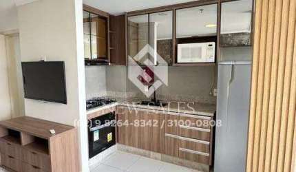Apartamento flat 2 quartos + escritório mobiliado 55mts Jardim goias