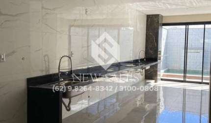 Casa térrea nova c/ 3 suítes, piscina - Setor Sudoeste