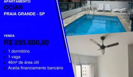 NÃO COMPROU AINDA?  GRUDADO DO MAR! 1 DORM MOBILIADO PÉ NO COMÉRCIO POR APENAS...