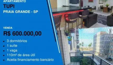 NÃO COMPROU AINDA? APÊ LINDO 3 DORMS COM SACADA COLADO DO MAR POR APENAS...