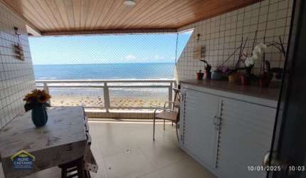 Apartamento Frente Mar com Vista Livre e Definitiva para o mar! 3 dorms!
