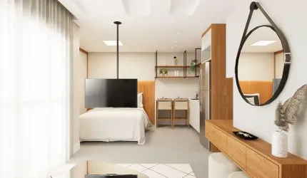 Apartamento com 1 quarto à venda na Rua Desembargador Isaías Bevilaqua, 213, Mercês, Curitiba, 44 m2 por R$ 439.000
