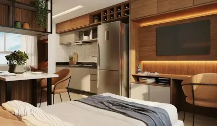 Apartamento com 1 quarto à venda na Avenida Visconde de Guarapuava, 3070, Centro, Curitiba, 20 m2 por R$ 319.710