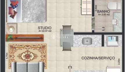 Apartamento com 1 quarto à venda na Rua Fernando Cortez, 553, Cristo Redentor, Porto Alegre, 28 m2 por R$ 289.000
