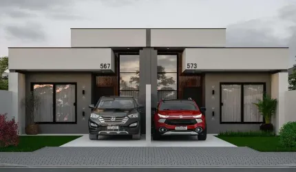Casa com 3 quartos à venda na Rua Aloízio Lins, 1211, Cachoeira, Araucária, 108 m2 por R$ 720.000