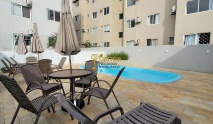 Apartamento Semi-mobiliado com 2 dormitórios, piscina e salão de festas, por R$ 2.500,00 - Cordeiros - Itajaí/SC