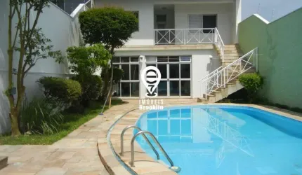 EXCELENTE CASA À VENDA NO BROOKLIN 450m² - 3 DORMITÓRIOS - PISCINA - 4 VAGAS