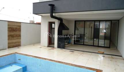 Casa à venda em condomínio em Paulínia, sobrado, Área gourmet, integrada com a cozinha. 03 suítes Escritório, Banheiro, piscina, Pontos de ar condicionado nas 3 suítes. Boiler funcionando Infra estrut