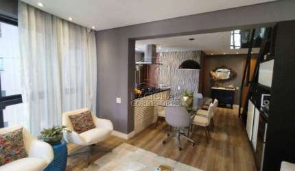 Apartamento Duplex com 1 dormitório à venda, 98 m² por R$ 999.000,00 - Jardim - Santo André/SP