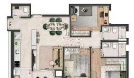 Apartamento à venda, 3 quartos, 3 suítes, 2 vagas, Centro - São Caetano do Sul/SP