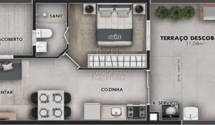 Cobertura Sem Condomínio à venda, 2 quartos, 1 suíte, 2 vagas, Vila Pires - Santo André/SP