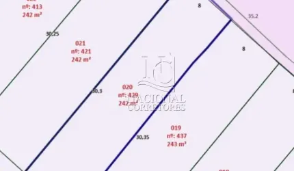 Terreno de 242m² à venda no Parque das Nações