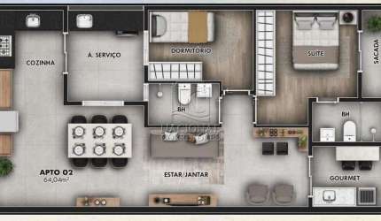 Apartamento Sem Condomínio à venda, 2 quartos, 1 suíte, 1 vaga, Jardim Bela Vista - Santo André/SP