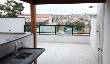 Apartamento Cobertura N°5 sem condomínio e COM ELEVADOR, 53,57 M2 de área útil no Jardim das Maravilhas em Santo André -SP.