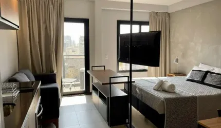 Apartamento no Condomínio Klubhaus Higienópolis na Vila Buarque com 30m² 1 dormitório 1 banheiro 1 vaga