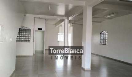 Sala ampla para locação com 2 banheiros e vaga de estacionamento, 110 m² em  Uvaranas, Ponta Grossa
